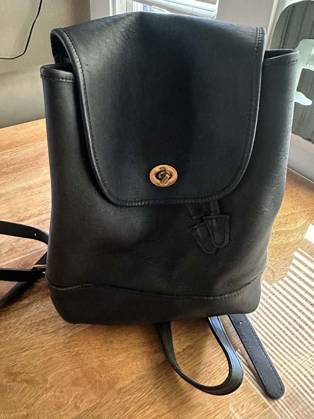 Vintage Coach 9960 Black Leather Mini Daypack Backpack - Picture 12 of 12